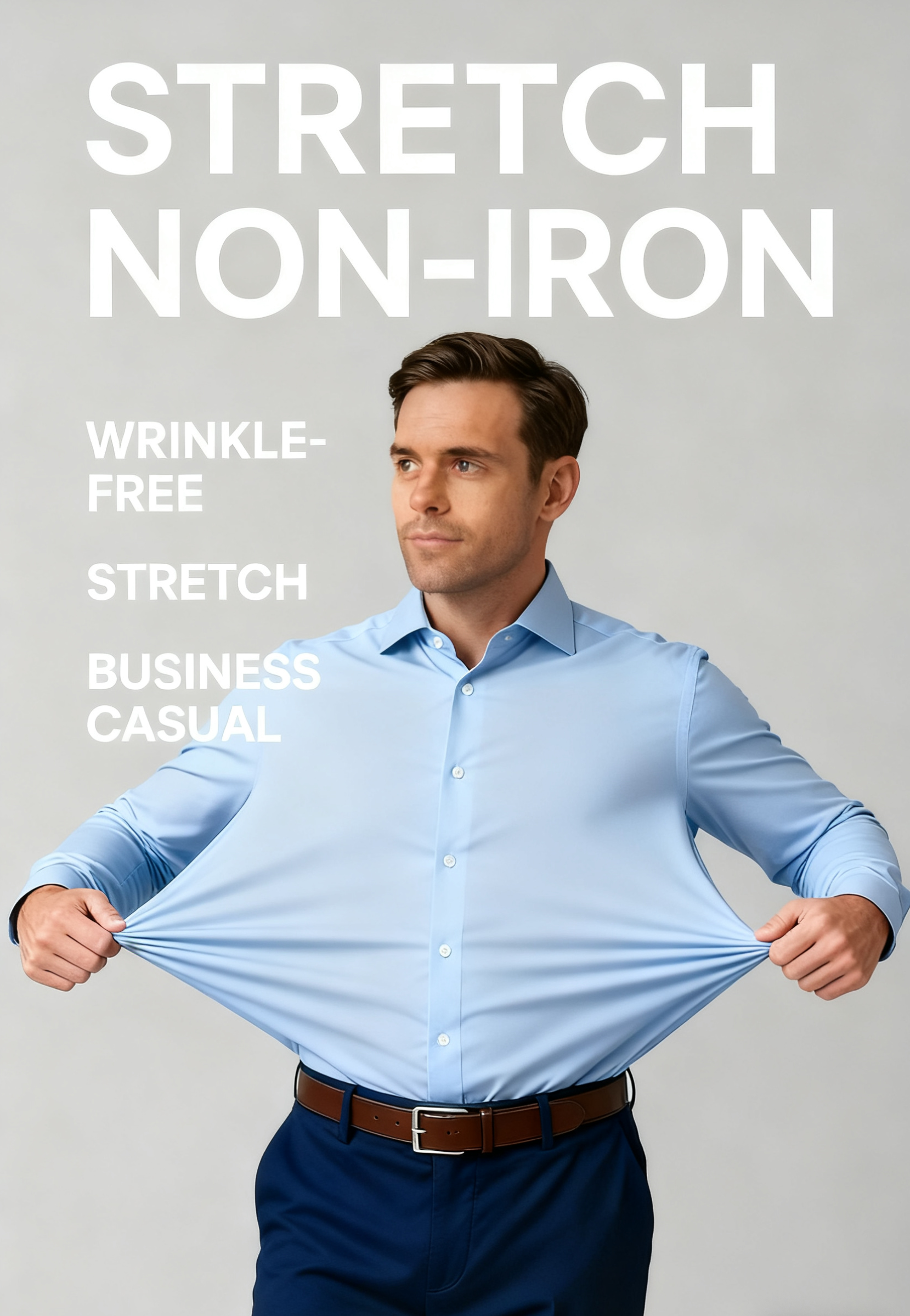 The "Limitless" Commuter Shirt - 4-Way Stretch & Non-Iron