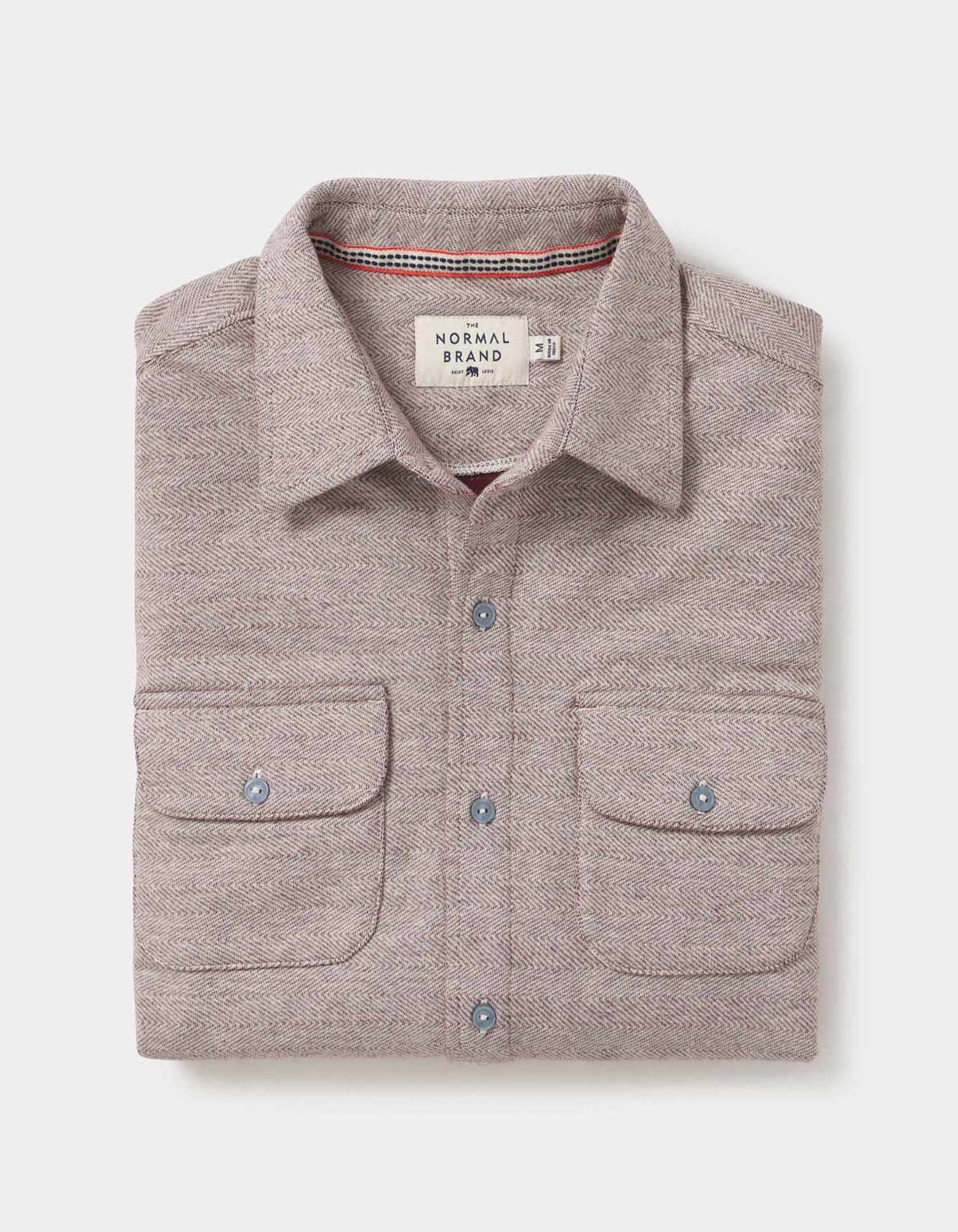 Textured Knit Shirt in Oxblood